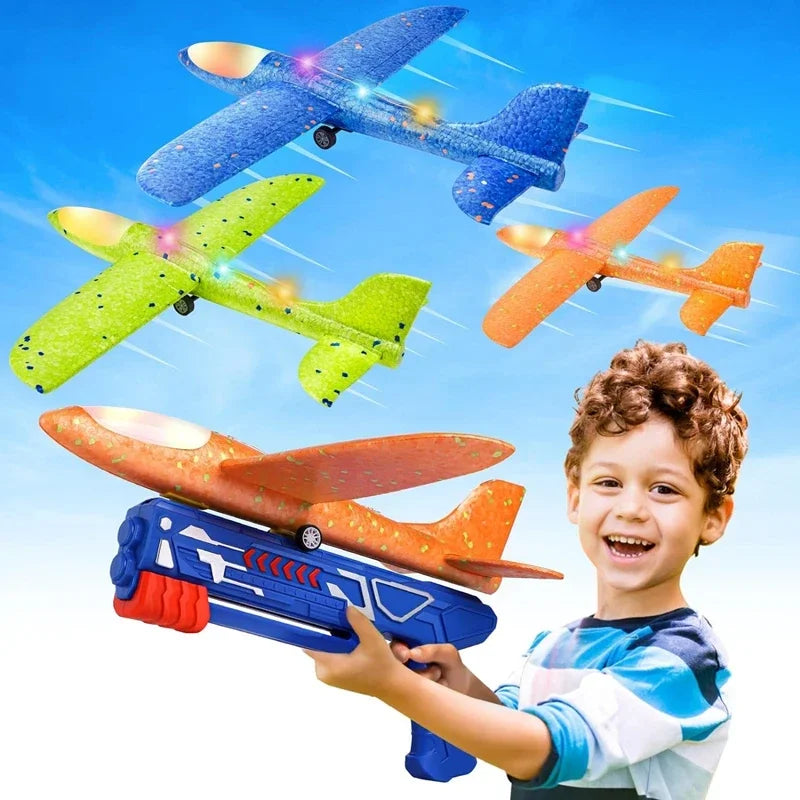 Kids Airplane Launcher Toys  Foam Glider