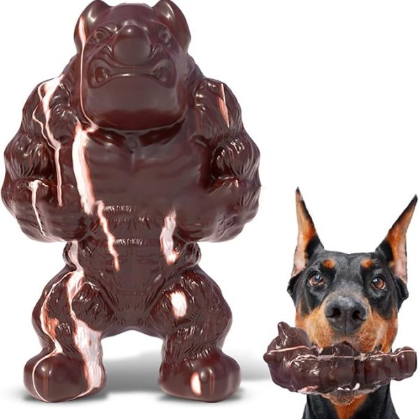Dog Chew Toys for Aggressive Chewers Medium to Large Breed with Real Beef Flavored Interactive Dog Toys for Boredom Strong Chew Nylon Dog Tough Toys to Keep Them Busy Animal Shaped Dog Toys.